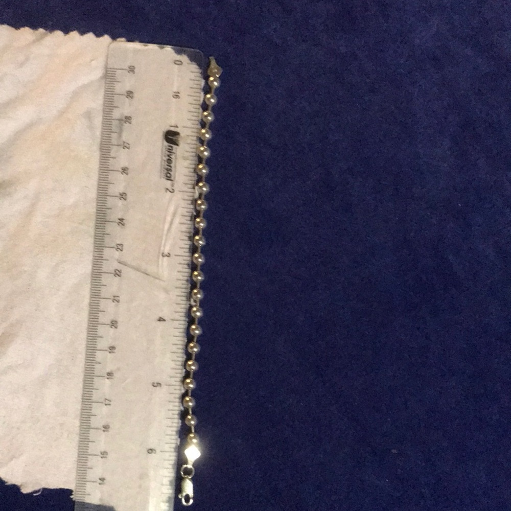 7 in sterling silver beaded bracelet